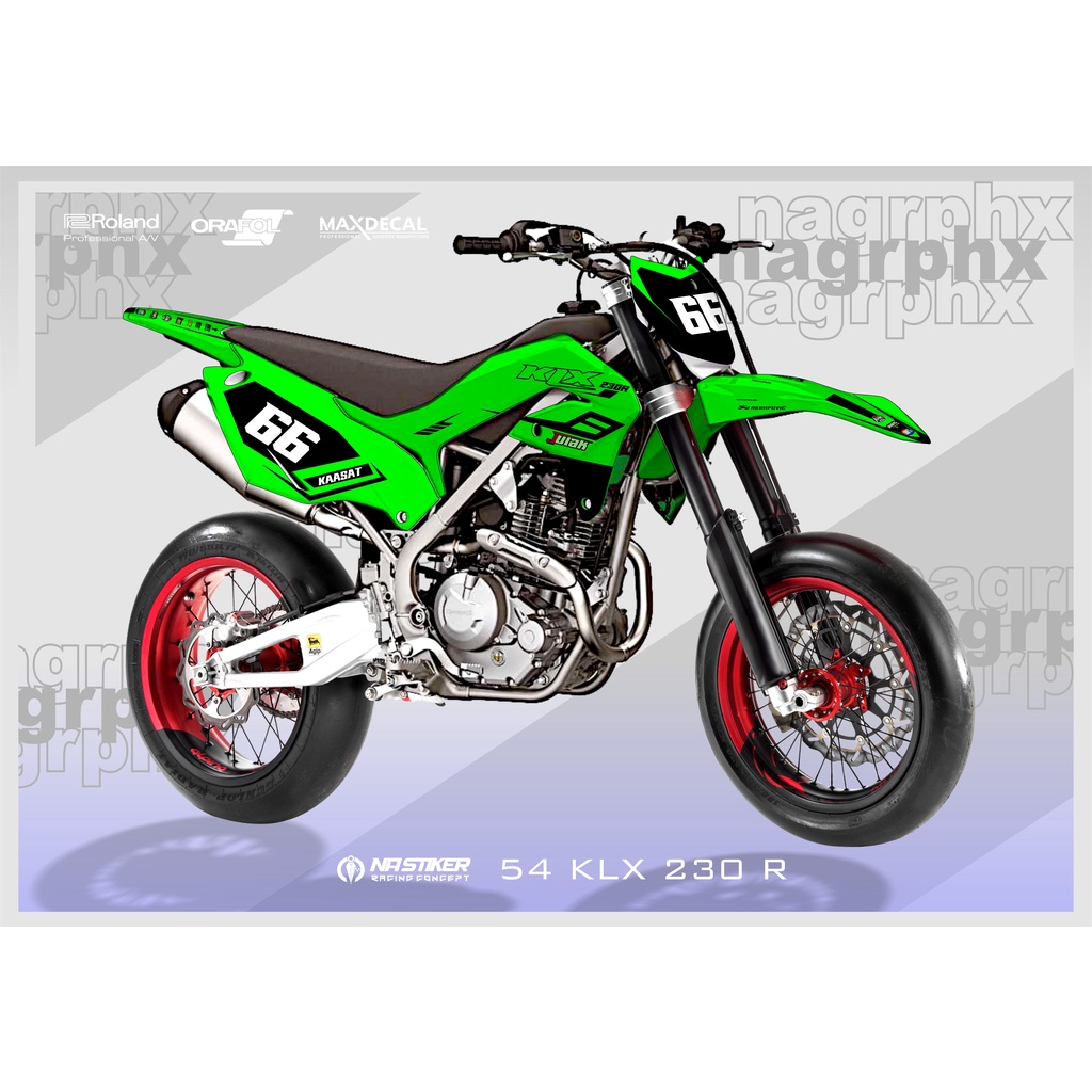 HIJAU Decal KLX 230 R สีเขียว FULLBODY STICKER KLX FULLBODY