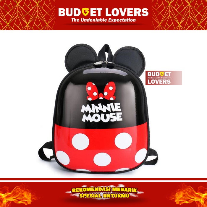R3w Disney Style Childrens School Backpack - E-300 - สีแดง