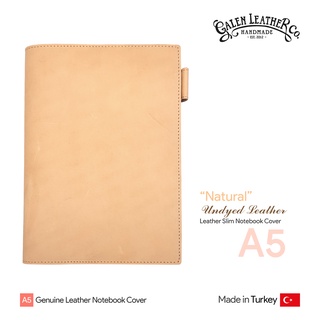 Galen Leather "Natural" A5 Slim Notebook Cover - ปกสมุดโน๊ตหนังแท้