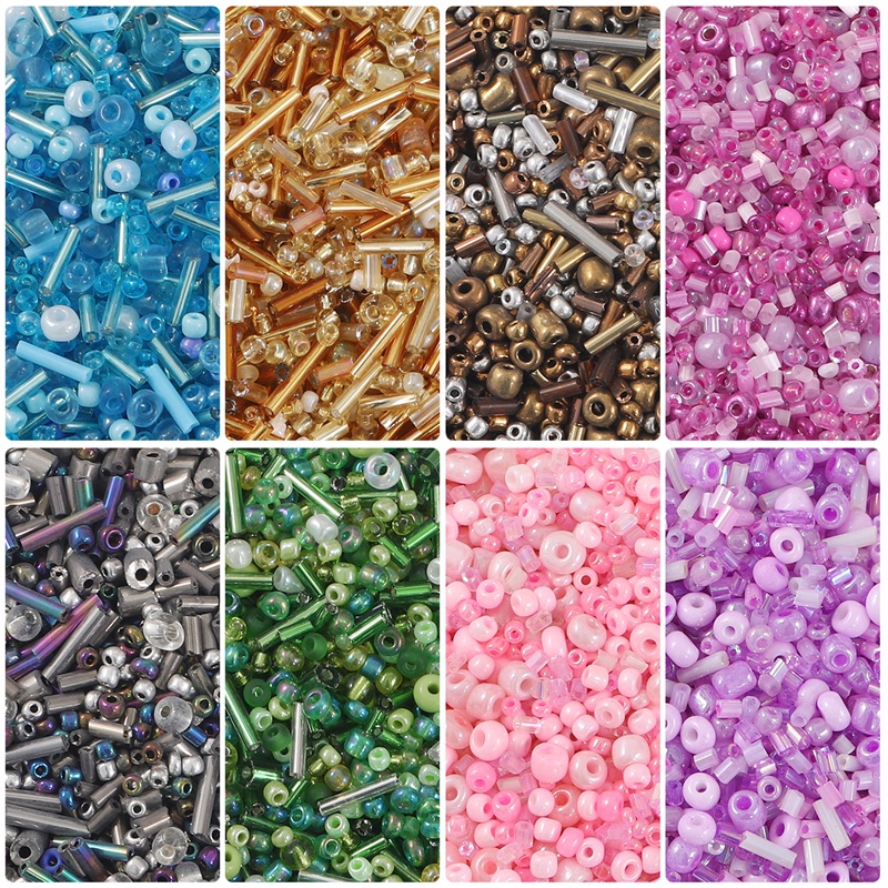 1000 ชิ้น 30 กรัม 1.5-4.5 มิลลิเมตรผสมเมล็ดลูกปัดหลายสีรอบ Bugle ลูกปัดแก้วสําหรับ DIY ผลการค้นหาเครื่องประดับทําต่างหูอุปกรณ์เสริม