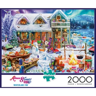 (ลดราคากล่องบุบนิดหน่อย) จิ๊กซอว์ Buffalo Games - Winterland Fun  2000 piece  (ของแท้  มีสินค้าพร้อมส่ง)