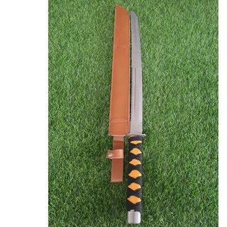 SAMURAI 70 cm. ใบสแตนเลส หนา 2.4 mm ใบเจาะพอดสวยงาม ยามรวมด้าม 70 เซนติเมตร