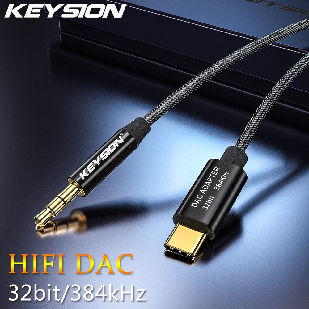 keysion hifi dac เครื่องขยายเสียงหูฟัง usb type c to aux 3 . 5 มม. ...