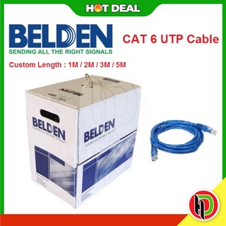 Hotdeal สายเคเบิ้ล Belden Cat6 Patch Cord - 1 เมตร / 2 เมตร / 3 เมตร / 5 เมตร Belden Cat6 Lan Cable - Belden Cat6 Kabel