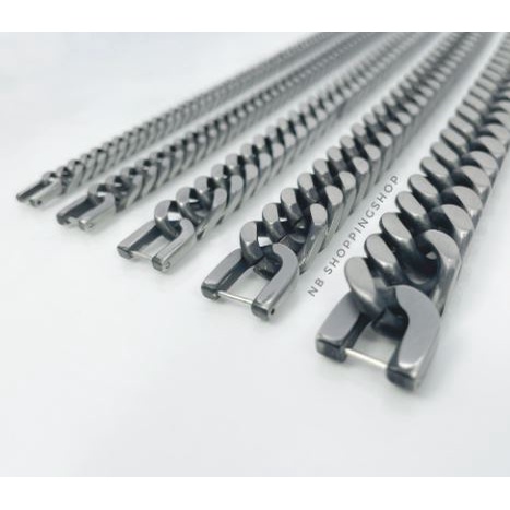 242 สร้อยข้อมือสแตนเลสแท้ ข้อมือเลสรมดำ/ปัดดำ สร้อยข้อมือสแตนเลส 10mm12mm15mm เกรดพรีเมี่ยม สแตนเลสบริสุทธิ์ทนทานไม่ลอก
