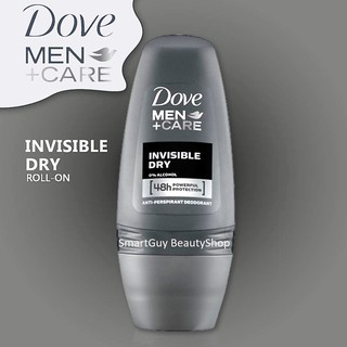 DOVE MEN CARE Invisible Dry Anti White Marks Antiperspirant Deodorant 50ml. ผลิตภัณฑ์ระงับกลิ่นใต้วงแขนแบบลูกกลิ้งสำหรับ