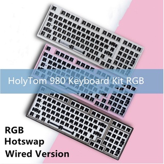 【พร้อมส่ง】TOM980 ชุดคีย์บอร์ดเมคคานิคอล มีสาย RGB สวิตช์ 3/5 Pins 98 ไฟ RGB Type-c PCB