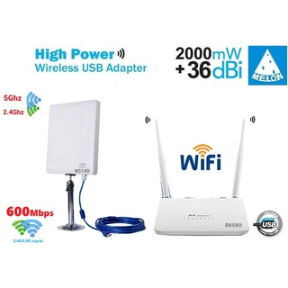 Router R658U+USB Wifi N519D Dual-Band 2.4G/5G ชุด ขยายสัญญาณ Wifi ระยะไกล รับ แล้ว แชร์ Wifi ผ่าน Router