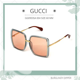 แว่นกันแดด GUCCI : GG0903SA 004 SIZE 60 MM (LIGHT BLUE – GOLD – PINK)