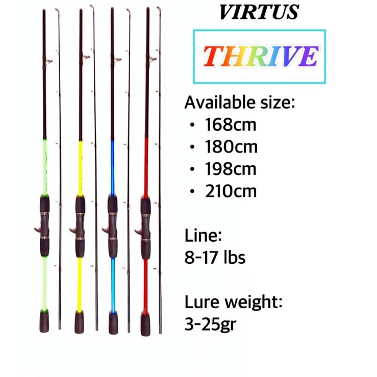 Bc virtus Thrive Fishing Rod 168-210cm