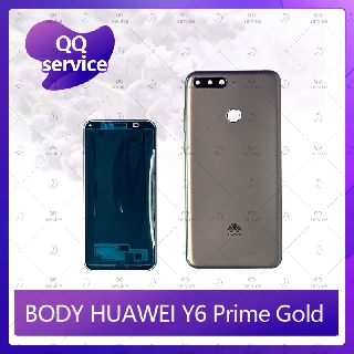 Body Huawei Y6prime/Y6 2018/ATU-L42 อะไหล่บอดี้ เคสกลางพร้อมฝาหลัง Body อะไหล่มือถือ คุณภาพดี QQ service