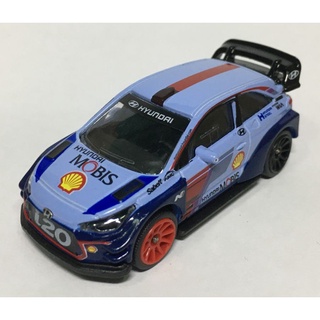 รถเหล็ก Majorette Hyundai i20 Coupe wrc สีฟ้าคาดลายแข่ง