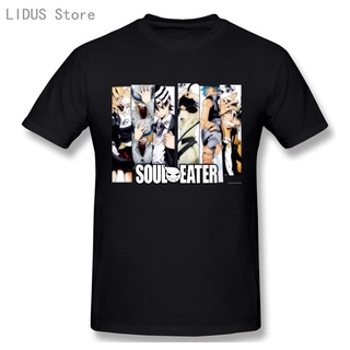 คอลูกเรือ【Sportwear】เสื้อยืดคอกลม แขนสั้น ผ้าฝ้าย 100% พิมพ์ลายการ์ตูนอนิเมะ Soul Eater สไตล์คลาสสิก สําหรับผู้ชาย LHZYS