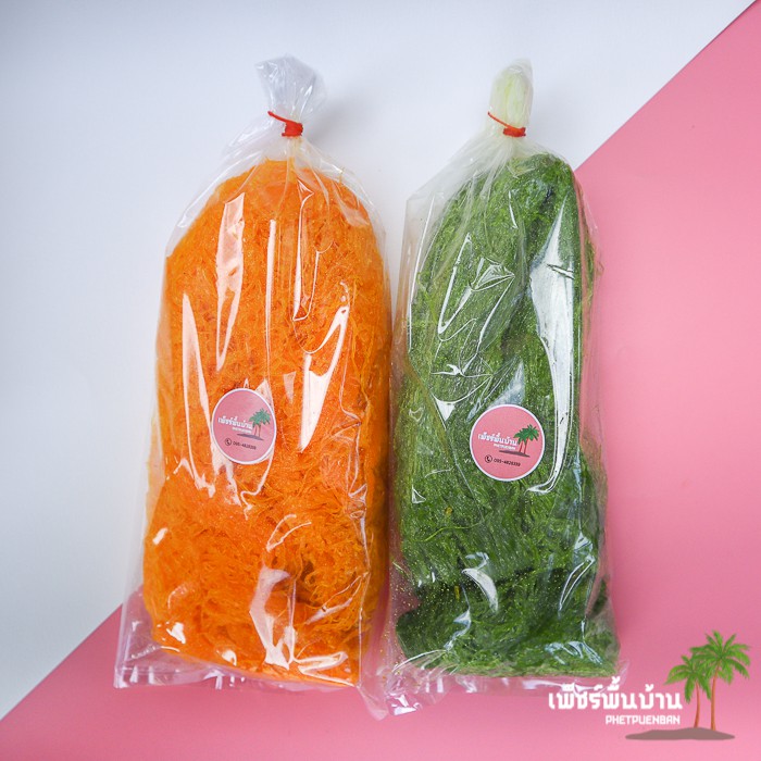 ฝอยทองเพชรบุรี ฝอยทองสด ฝอยทอง ฝอยสด สีเหลืองธรรมชาติ สีเขียว เส้นเล็ก หวาน หอม ไม่คาว