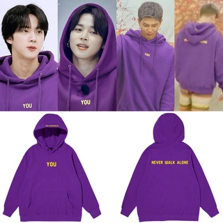 KPOP Hoodie JIMIN BTS With you never walk alone พิมพ์เสื้อกันหนาว Plus ขนาดผู้ชายและผู้หญิงหลวมเสื้อแฟชั่นใหม่เสื้อลำลอง