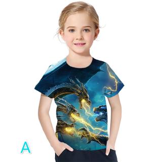 เสื้อผ้าเด็กเสื้อยืดแขนสั้น Godzilla 2 King of Monsters สำหรับเด็ก