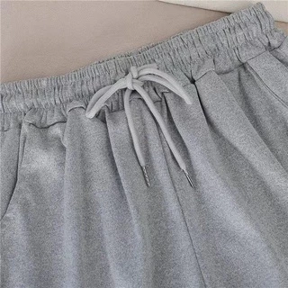 🚀ส่งเร็ว🚀M-3XL💕ใหม่+ราคาถูกที่สุด💕กางเกงขาสั้น กางเกงวอร์มขาสั้นเอาขอบยางยืด สไตส์เกาหลิโพลีเนือดีผ้าใส่สบายมาก