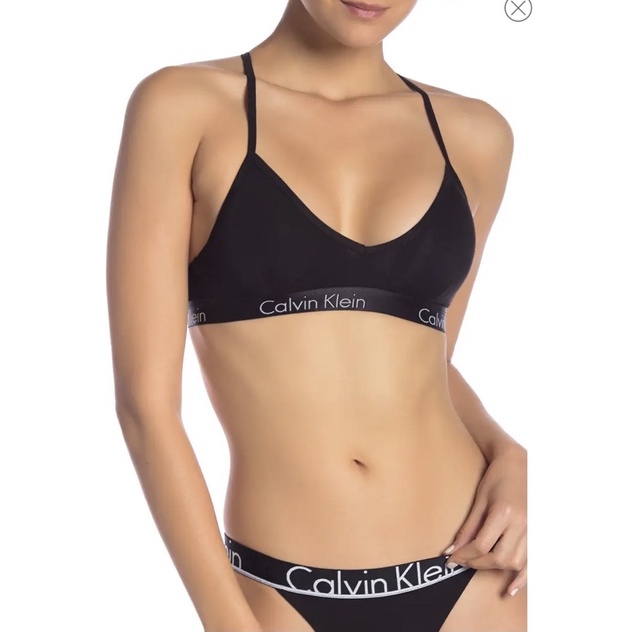 CK bra มีฟองน้ำ บรา CK เซต 2ตัว สุดคุ้ม size S Calvin Klein Bralette