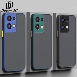 Oppo Reno 8Z 8 Pro Plus 5G 4G 2022 เคสผิวด้าน ตรงรุ่น เคสหลังด้านกันกล้อง เคสขอบสีกันกระแทก