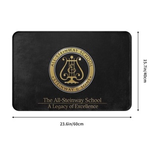 Steinway &amp; Sons Logo (3) พรมเช็ดเท้า กันลื่น ดูดซับน้ํา แห้งเร็ว สําหรับห้องน้ํา ห้องครัว ทางเข้า