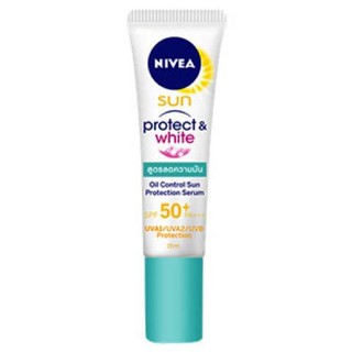 NIVEA Sun Protect &amp; White Oil Control นีเวีย ซัน โพรเทค แอนด์ ไวท์ SPF50 PA++ เซรั่มกันแดด ลดความมันบนใบหน้า 15ml.