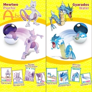 Pokemon โปเกมอน ปิกาจู Action Figures Pikachu/Charizard/Mewtwo/Eevee