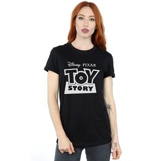 เสื้อยืดผ้าฝ้ายพิมพ์ลายแฟชั่น DWESFZB♤ดิสนีย์เสื้อยืดลำลอง Disney Womens Toy Story Outline Boyfriend Fit T-Shirt Disney