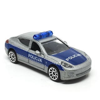 Majorette Porsche Panamera Policja - Poland - Silver/Blue Color /Wheels 5U /scale 1/64 (3 inches) no Package