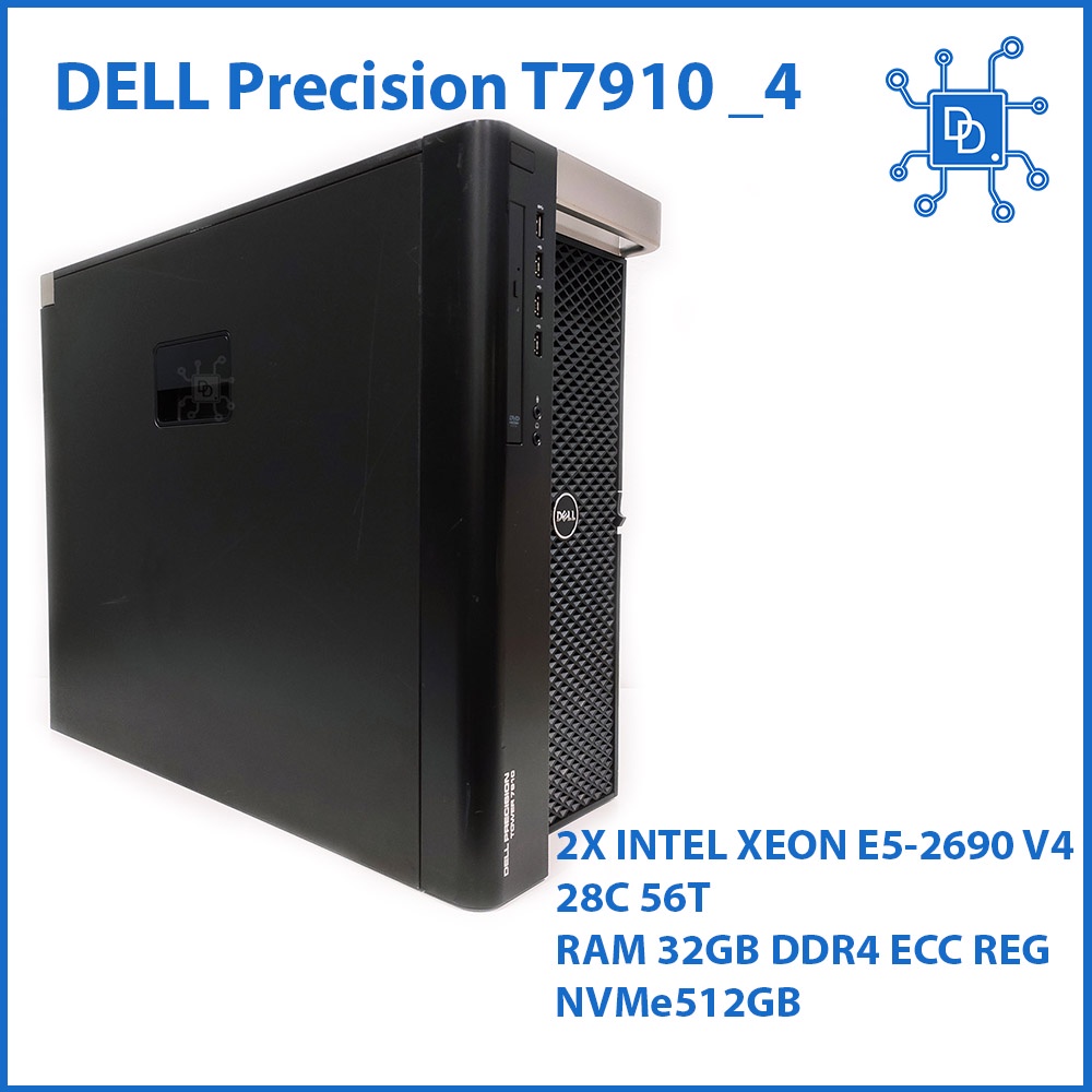 DELL Precision T7910 Workstation Dual Xeon E5 2690 V4 28c 56t RAM32GB