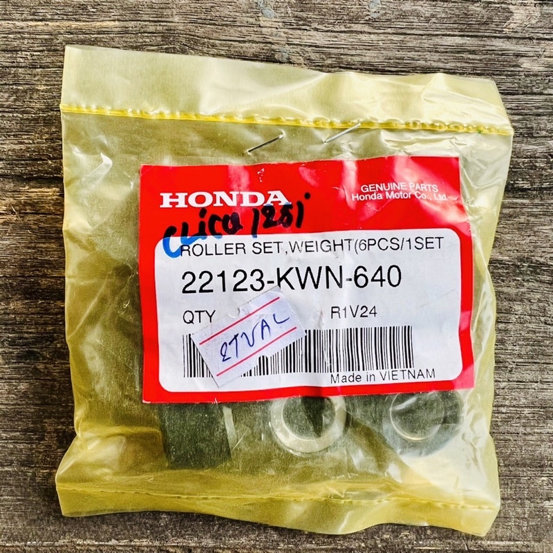 HONDA แท้ศูนย์💯 ลูกตุ้ม , เม็ดคลัช , เม็ดคลัชท์ ยกชุด6ตัว คลิก125ไอ , CLICK125i 2012-2014 รหัสสินค้า