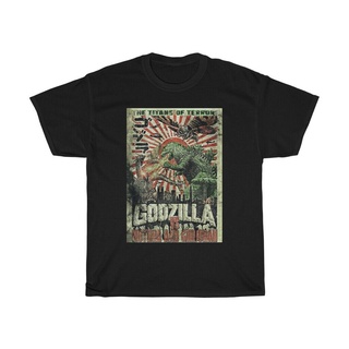 เสื้อยืดคอกลมเสื้อยืด ลาย GodzillaS-5XL