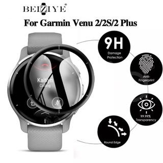 beiziye ฟิล์มกันรอยหน้าจอโค้ง 3D สําหรับ Garmin Venu 2 Plus Smart Watch Venu 2S ฟิล์มกันรอย TPU ใส แบบเต็ม