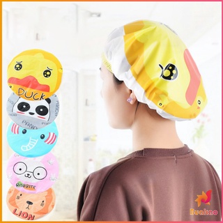 BUAKAO หมวกคลุมผมอาบน้ำ กันน้ำ ลายการ์ตูนน่ารัก   Shower Cap Kids