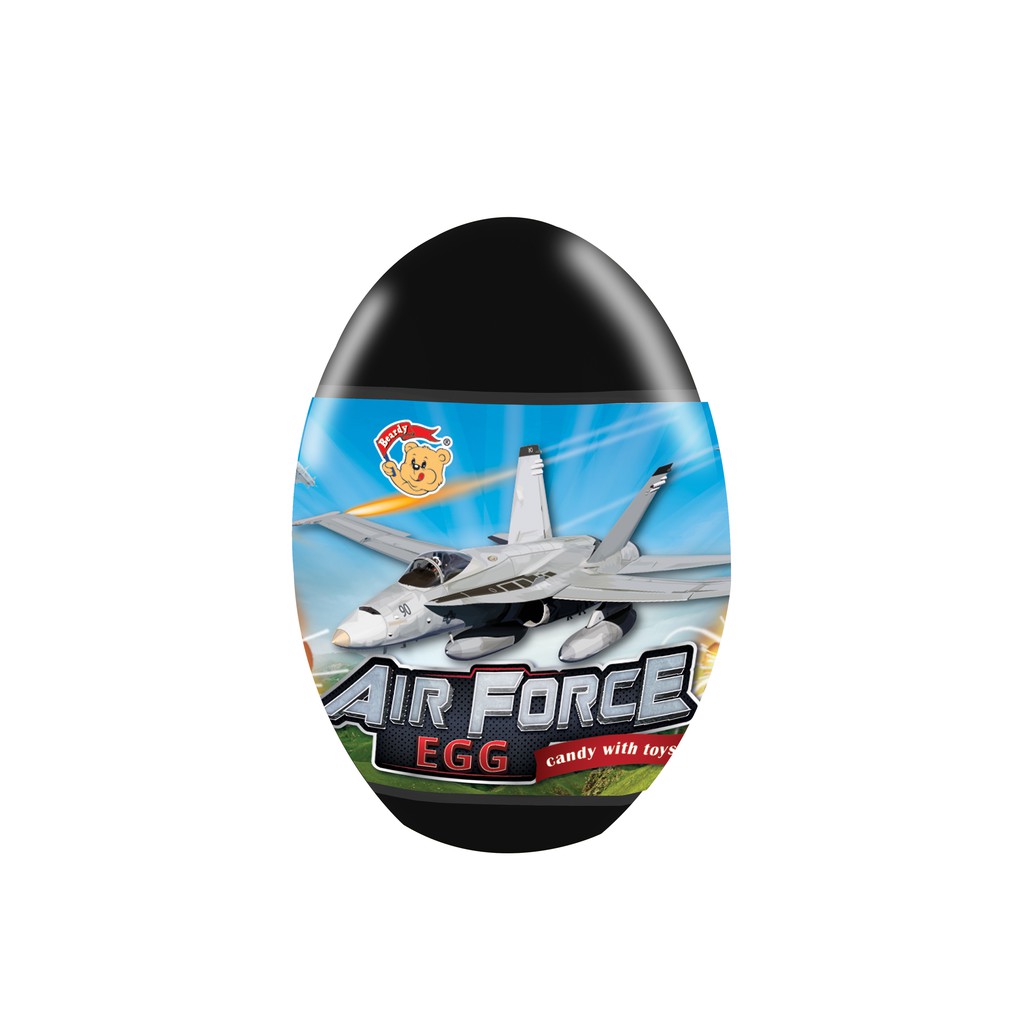 แบร์ดี้ไข่แอร์ฟอร์ค (ของเล่นไข่) 1 ลูก / Beardy Egg Air Force Candy