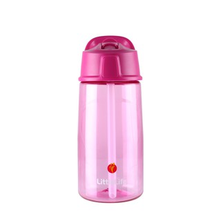 LittleLife กระติกน้ำเด็กสีชมพู 550 มล. (LittleLife Kids Flip-Top Water Bottle (Pink) 550ml.)