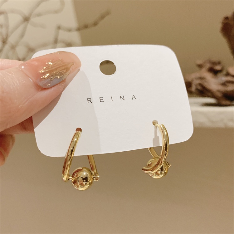 ✨Susan ต่างหูโลหะ เงินสเตอร์ลิง เข้ากับทุกการแต่งกาย สไตล์เกาหลี 2022