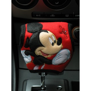 ลิขสิทธิ์แท้ มิกกี้เม้าส์ ที่หุ้มเกียร์อัตโนมัติ เกียร์ออโต้ สีแดง Mickey Mouse Automatic Shift Knob Gear Stick Cover