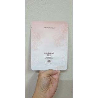 พร้อมส่ง nature republic bulgarian rose mask sheet 20ml