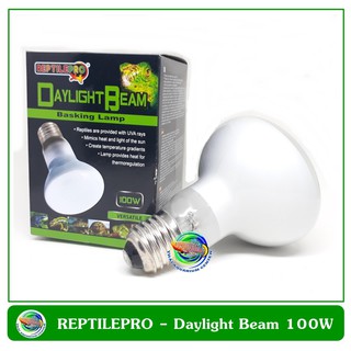 REPTILEPRO DAYLIGHT BEAM BASKING LAMP 50W / 75W / 100W หลอดไฟให้แสง ความร้อน UVA สำหรับสัตว์เลื้อยคลาน (กล่องเขียว)