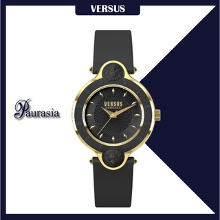 [ของแท้] Versus by Versace นาฬิกาข้อมือ ผู้หญิง รุ่น VERSUS SCF03-0016 NEW LOGO BLACK DIAL,LEATHER STRAP paurasia