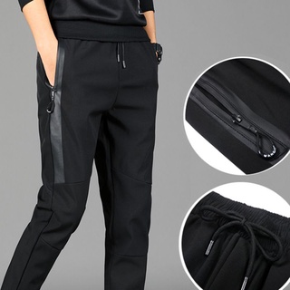 Trendy solid color fashion all-match sports casual pants men