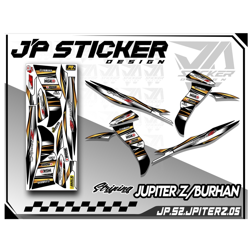 JUPITER สติ๊กเกอร์ STRIPING JUPITER Z - สติ๊กเกอร์แถบ LIST YAMAHA JUPITER Z BURHAN MOTORCYCLE HOLOGR