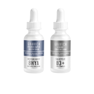 GRAVICH Set Anti-Acne for Dehydrated Skin (Acnelogy Serum+Hyaluron Serum) เซตเซรั่มกราวิช ดูแลปัญหาสิว ผิวแห้ง ขาดน้ำ