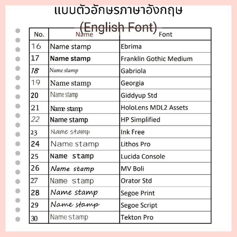 ตราปั๊มชื่อตามสั่ง ตรายางชื่อตามสั่ง มีหมึกในตัวและสามารถเติมหมึกได้จากไต้หวันค่ะ เหมาะสำหรับใช้เองหรือเป็นของขวัญค่ะ - รูปที่ 4