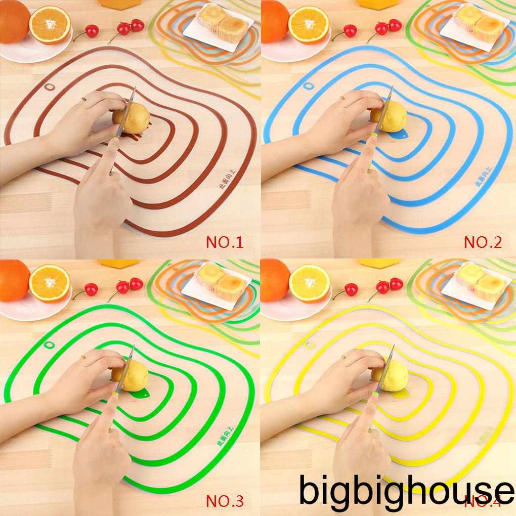 [Biho] Flexible Transparent Cutting Board Kitchen PP Cutting Boards Classification Chopping Board