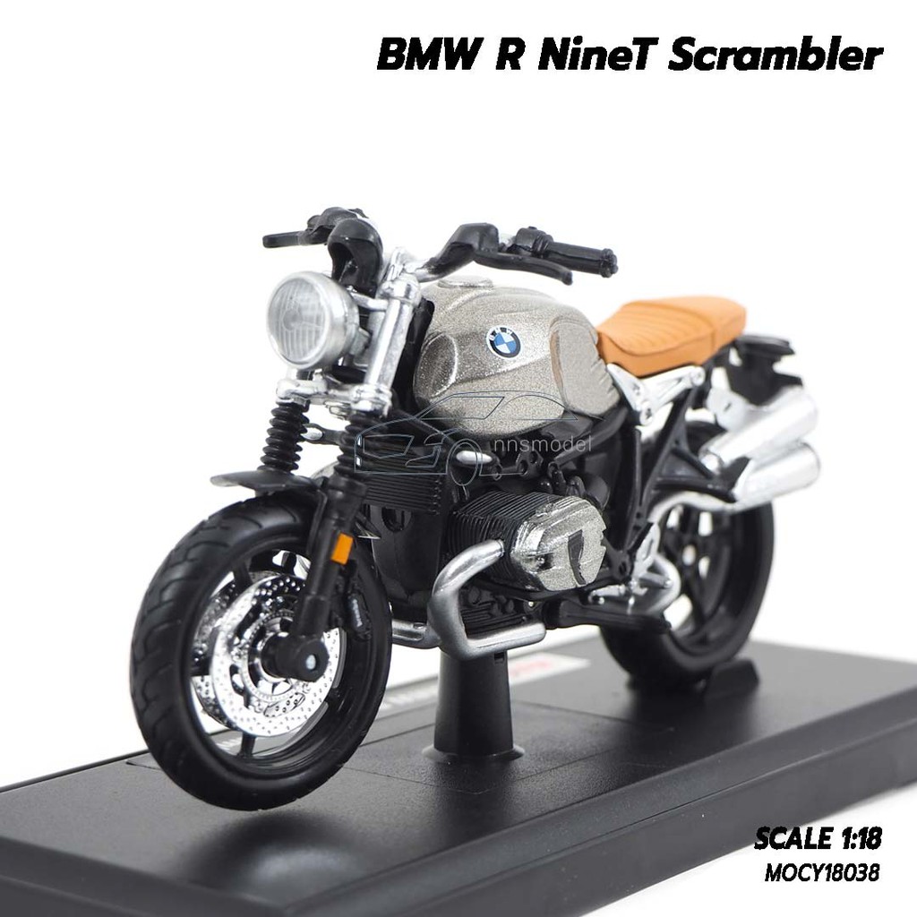 โมเดลมอเตอร์ไซด์ BMW R NineT Scrambler (Scale 1:18) Motorbike Model จำลองเหมือนจริง พร้อมฐานตั้งโชว์