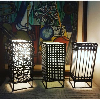 โคมไฟตั้งโต๊ะ โคมไฟหวายแท้ Rattan Lantern