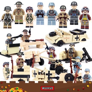 8 ชิ้นเลโก้ SWAT กองทัพทหาร WW2 Minifigures ของเล่นชุดอาคารของเล่นเลโก้บล็อกอาคารสงครามโลกครั้งที่สองกองทัพรบทหารอาคารรูปอิฐสำหรับเด็กก่อนวัยเรียนอายุ 3+ ของเล่นเด็กใช้ได้กับทุกยี่ห้อ