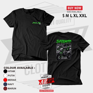 เสื้อยืด ผ้าฝ้าย พิมพ์ลาย DTF KLX SUPERMOTO Community 30s สําหรับผู้ชายสามารถปรับแต่งได้