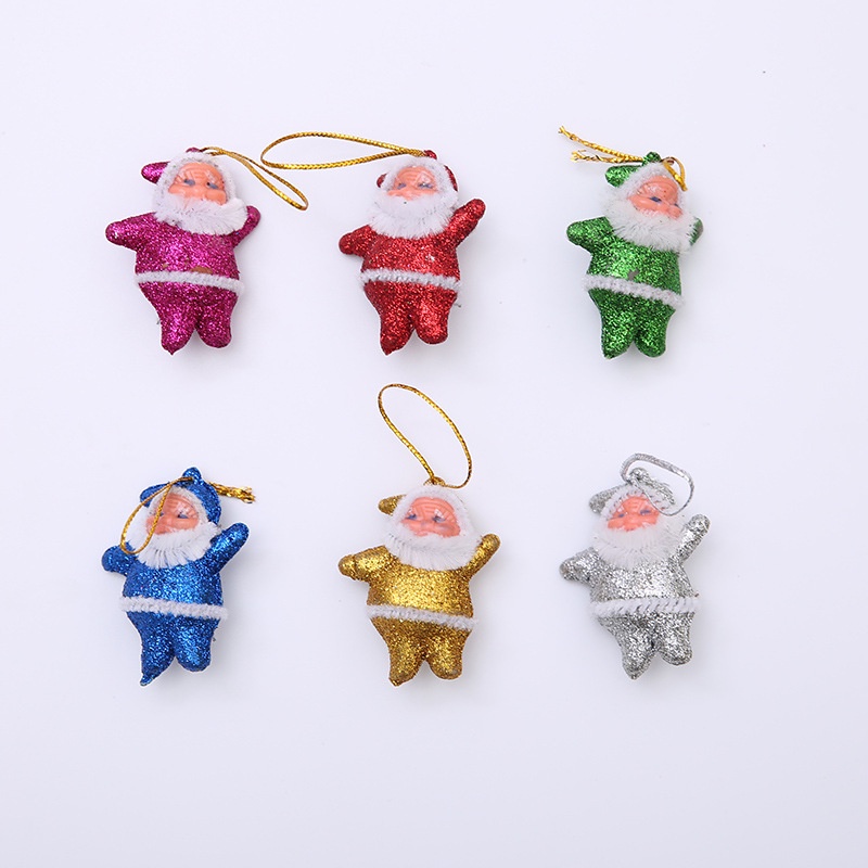 จี้ตุ๊กตาซานตาคลอสสําหรับแขวนตกแต่งต้นคริสต์มาส 6 ชิ้น/ชุด - รูปที่ 7